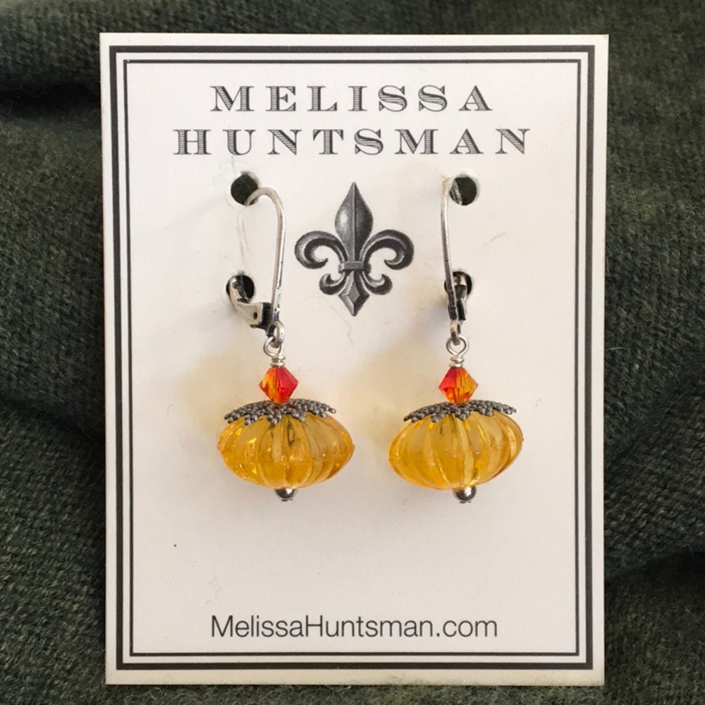 Pumpkin color earrings